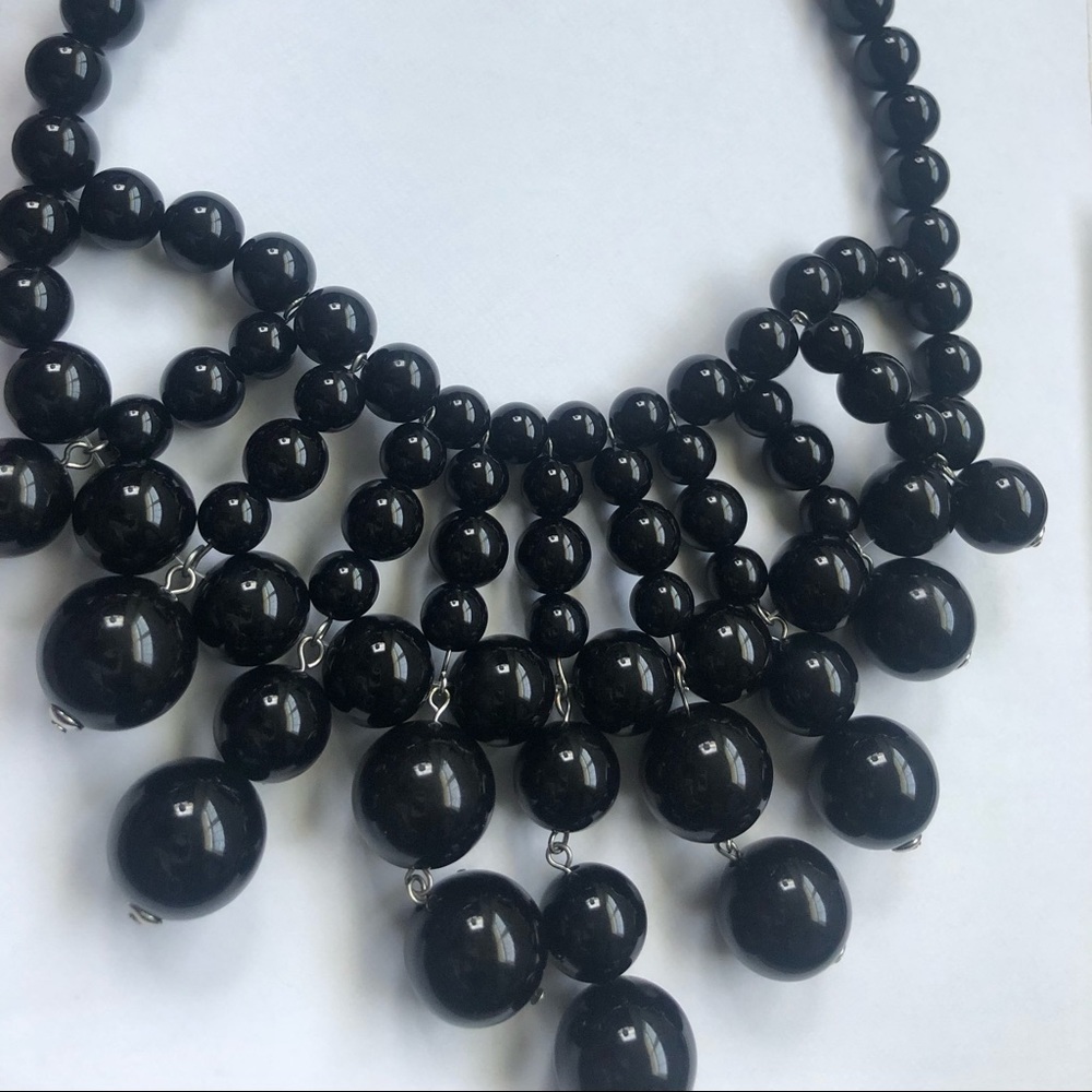 Black beaded necklace